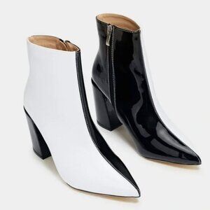 Day-Vine Vampy Two Tone Patent Pleather Booties  - Size 10 (41) EUC